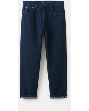 Mango Regular-fit Cropped Jeans - Blue