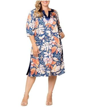 Kiyonna Plus Size Nora Kaftan Dress - Black