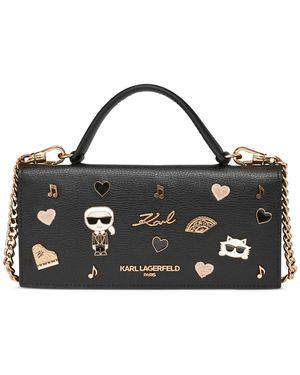 Karl Lagerfeld Jacqueline Small Crossbody Wallet - Black