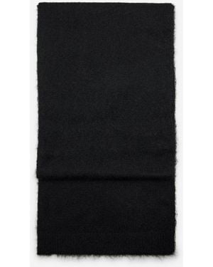 Mango Plain Knitted Scarf - Black