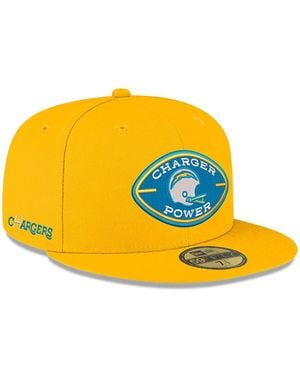 KTZ Los Angeles Chargers Charger Power 59fifty Fitted Hat - Yellow