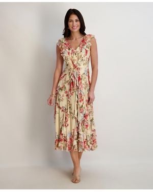 Kensie V-neck Midi Dress - Multicolor
