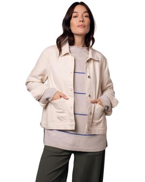 Celtic & Co. Long Sleeve Patch Pocket Denim Jacket - Natural