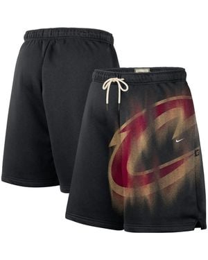 Nike Black/ White Cleveland Cavaliers Icon Practice Fleece Shorts