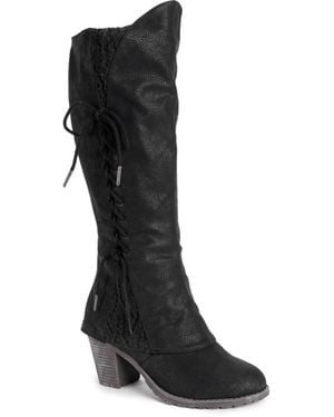 Muk Luks Lacy Leo Boots - Black