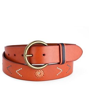 Old Trend Boho Soul Leather Belt - Orange