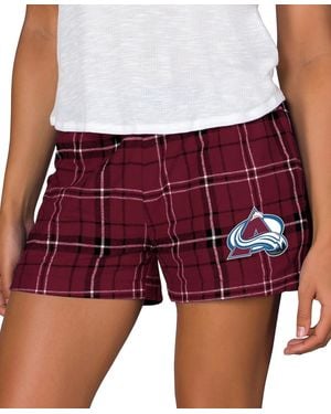 Concepts Sport Burgundy/black Colorado Avalanche Ultimate Flannel Shorts - Red