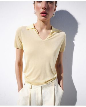 Mango Selection Lyocell Polo-neck Sweater - Gray