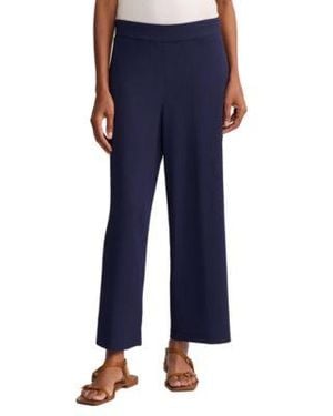 Jones New York Wide Leg Crop Pants - Blue