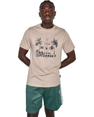 Converse Regular-fit Short-sleeve Crewneck T-shirt - Gray