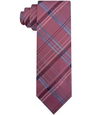 Steve Harvey Van Heusen Plaid Tie - Purple