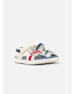 Camper Kid's Oruga Twins First Walker Textile Sandals - White