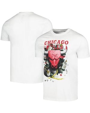 Identify Artist Series And Nba X Kathy Ager Chicago Bulls T-shirt - White