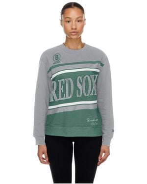 KTZ Boston Red Sox City Connect Gameday Crewneck Fleece Sweatshirt - Green
