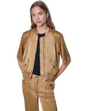 DKNY Roll Tab Contrast Stitch Glazed Jacket - Natural