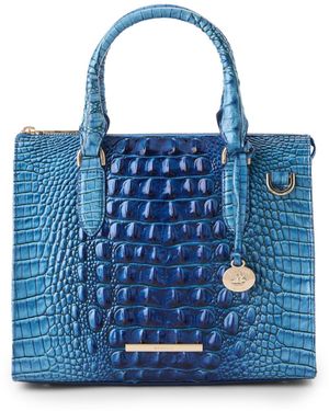 Brahmin Anywhere Convertible Small Satchel Handbag - Blue