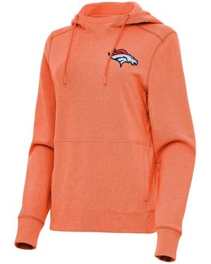 Antigua Denver Broncos Justice Pullover Hoodie - Orange