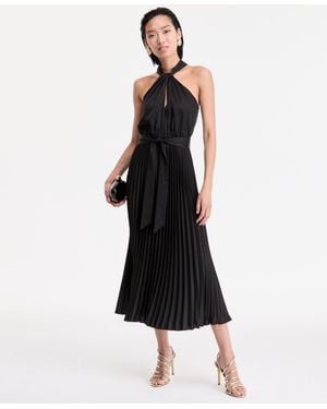 INC International Concepts Pleated Halter Dress - Black