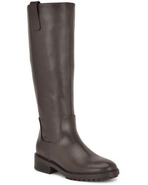 Nine West Leigha Tall Block Heel Riding Boots - Brown