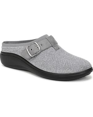 LifeStride Balance-knit Washable Round Toe Clogs - Gray