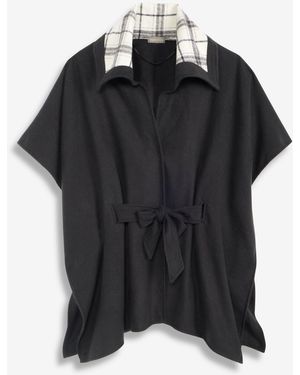 Style & Co. Oversized-collar Belted Topper - Black