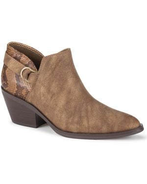 BareTraps Duala Block Heel Ankle Booties - Brown