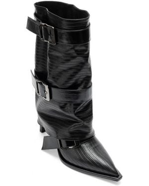 Prologue Shoes Ylva Stiletto Pointed Toe Boot - Black