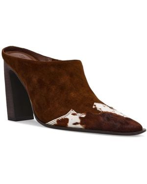 Steve Madden Houston High-heel Snip-toe Western Mule Pumps - Brown