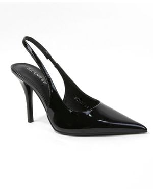 BERNESS Crescentia Patent Slingback Stiletto Pumps - Black