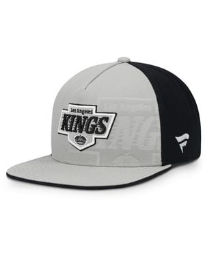 Fanatics Silver/black Los Angeles Kings Snapback Hat - Metallic