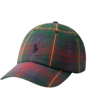 Polo Ralph Lauren Plaid Adjustable Baseball Cap - Green