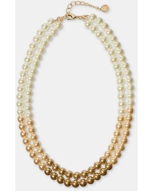 Charter Club Imitation Pearl Layered Collar Necklace - Metallic