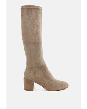 Rag & Co Sinaloa Microfiber Knee High Boots - White