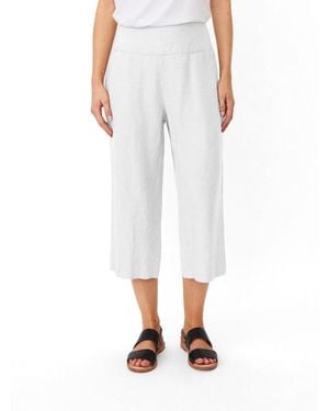 Masai Mapallas Linen Cropped Pants - White