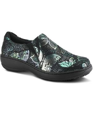 Spring Step Professional Winfrey-flutter Printed Slip-on Shoe - Black