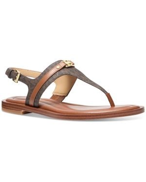 Michael Kors Michael Mandy Thong Sandals - Brown