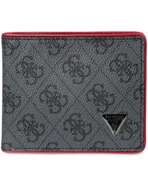 Guess Rfid Quatro G Slim Fold Wallet - Gray