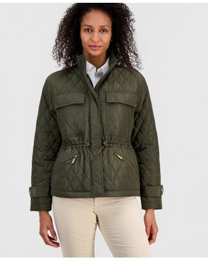 Michael Kors Michael Short Quilted Coat - Green