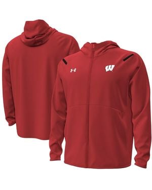 Under Armour Wisconsin Badgers Unstoppable Performance Fleece Hoodieâ Half-zip Jacket - Red