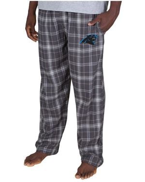 Concepts Sport Charcoal Carolina Panthers Ultimate Plaid Flannel Pants - Gray