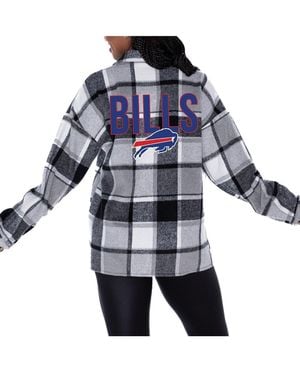 Gameday Couture Buffalo Bills Fieldside Fun Plaid Button-up Overshirt - Blue