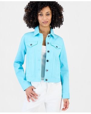 Style & Co. Petite Classic Denim Jacket - Blue