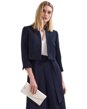 Phase Eight Catherine Cropped 3/4 Sleeve Jacket - Blue