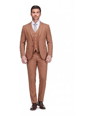 Gino Vitale Skinny Fit 3-piece Suit - White