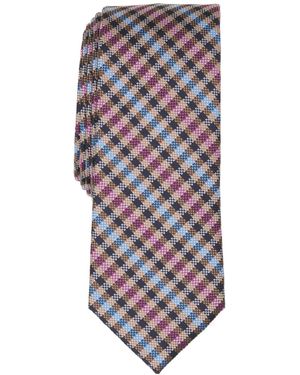 BarIII Regatta Grid Pattern Tie - Gray