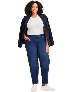 Avenue Plus Size Tall Butter Denim Jean - Blue