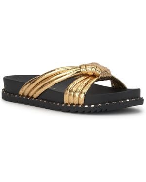 Jessica Simpson Cilleva Knotted Footbed Flat Sandals - Brown