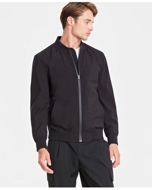 Alfani Regular-fit Water-resistant Full-zip Bomber Jacket - Blue