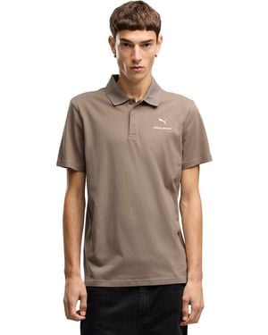 PUMA Mclaren Small Logo Polo Shirt - Brown