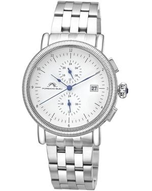 Porsamo Bleu Valor Chronograph Stainless Steel Watch 44 Mm - Metallic